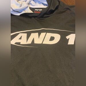 Men’s Size Large NWT AND1 Charcoal Black Sleeveless Muscle Hoodie